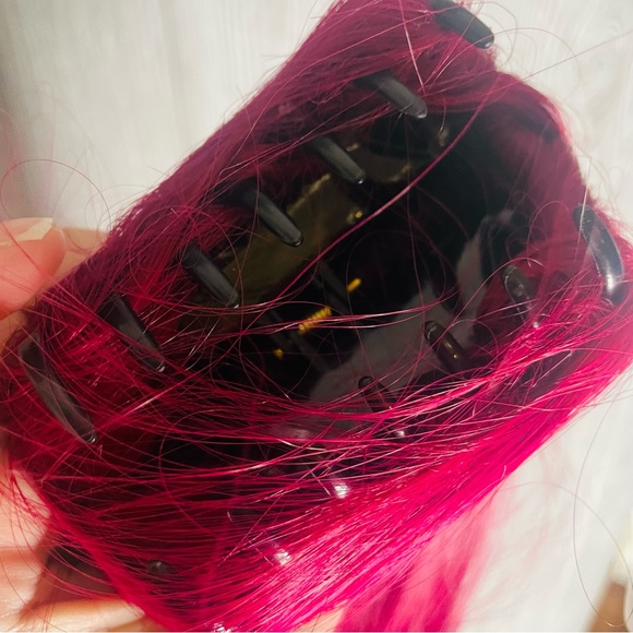 Clip on red auburn pony tail / wig hair extension for red auburn hair Halloween - Picture 6 of 6